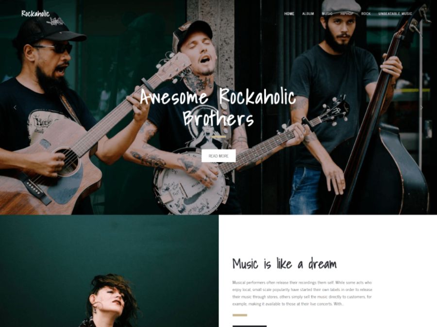 Rockaholic WordPress Theme