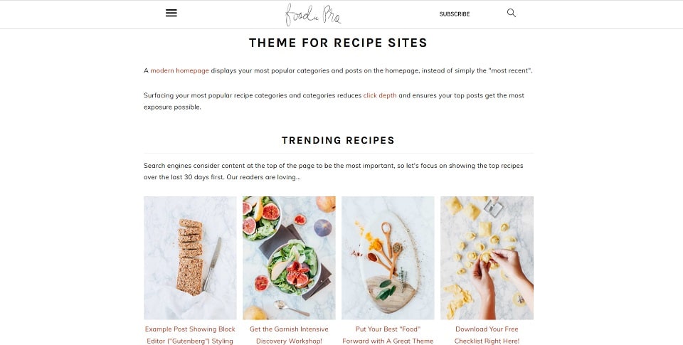 SP Foodie Pro Theme Package