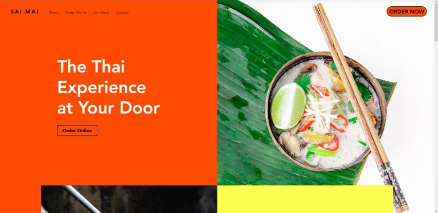 Sai Mai Wix Restaurant Template