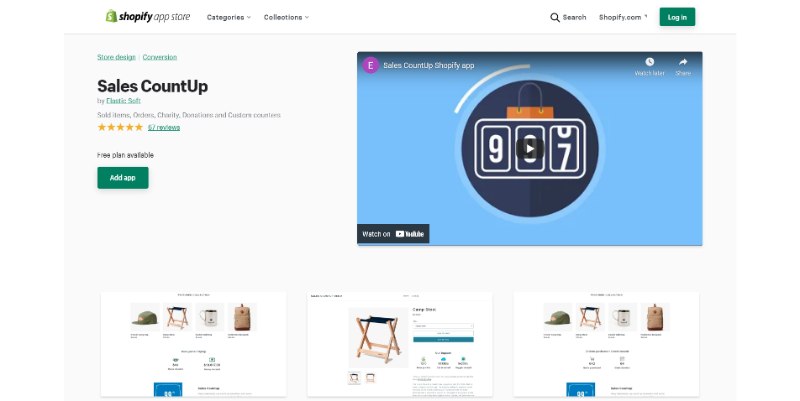 Sales CountUp Shopify App