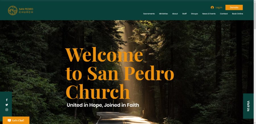 San Pedro Church Wix Template