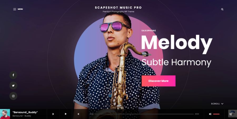 Scapeshot Music WordPress Theme