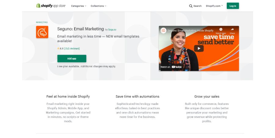 Seguno: Email Marketing Shopify App