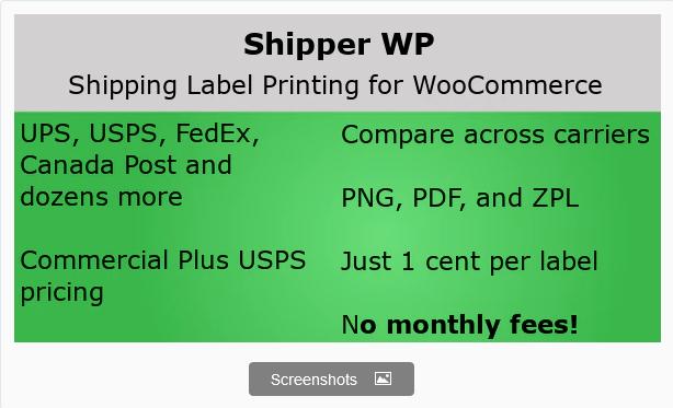 Shipper WP - Shipping Labels for WooCommerce