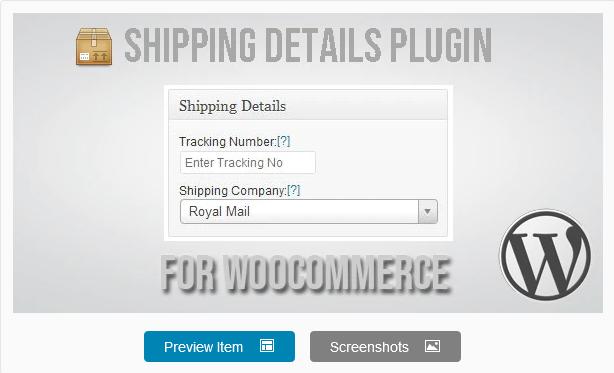 Shipping Details Plugin for WooCommerce