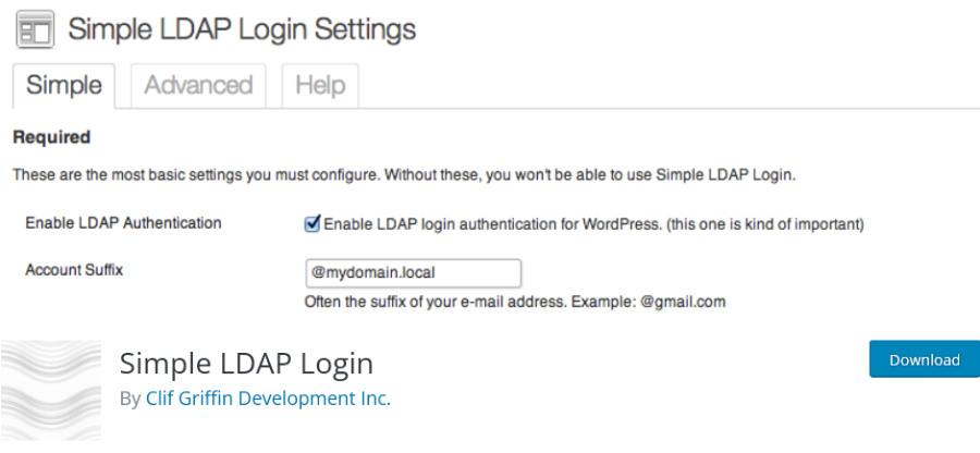 Simple LDAP Login WordPress Plugin