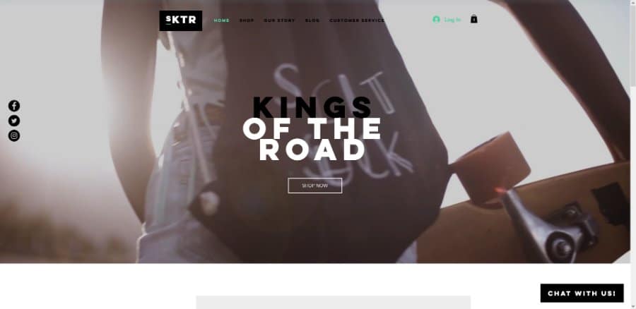 Skate eCommerce Wix Template