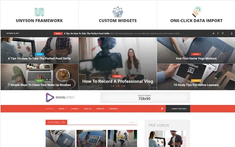 SocialVideo - Viral Youtube And Vimeo Video Magazine WordPress Theme