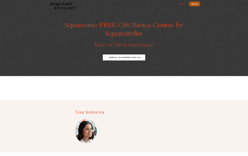 Squareone FREE CSS Basics Course by Squarestylist