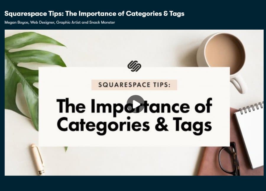 Squarespace Tips The Importance of Categories and Tags