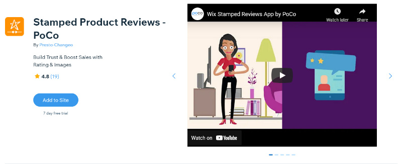 Stamped Product Reviews - PoCo Wix App