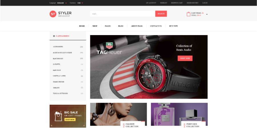 Styler Mega Shop - Responsive ZenCart Theme