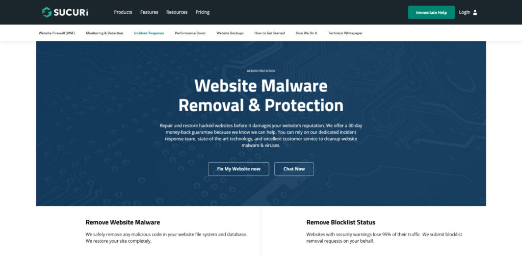 Sucuri Malware Removal Page - EN