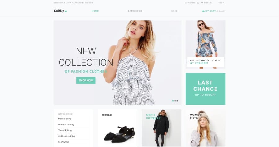 SuitUP - Fashion Store Free Elegant Shopify Theme