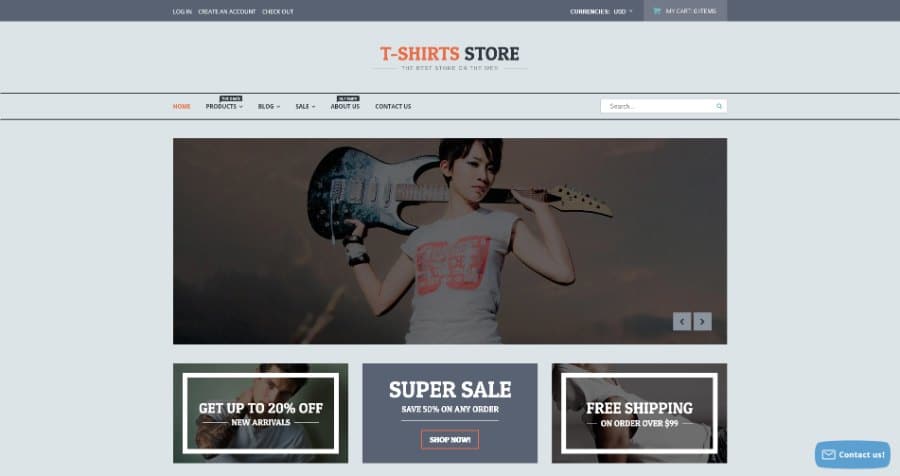 T-shirt Shop Responsive Shopify Theme