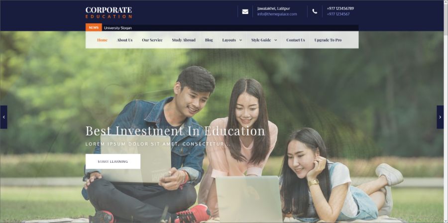 TP Corporate Education WordPress Theme