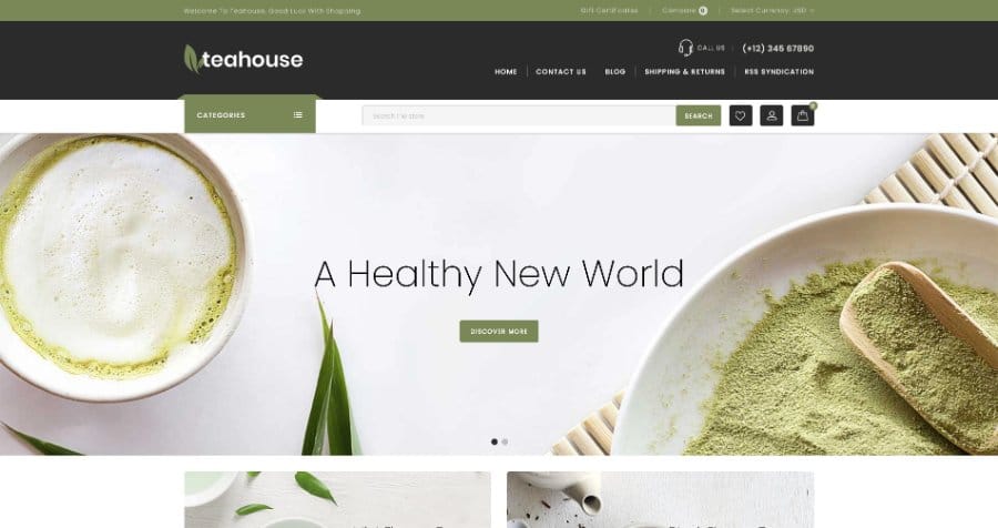 Teahouse - Multipurpose Store BigCommerce Theme