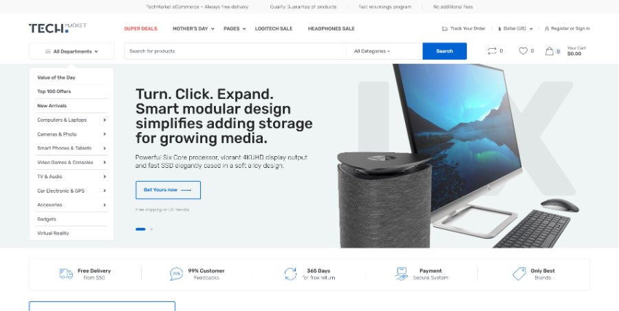 Techmarket - Multi-demo & Electronics Store WooCommerce Theme