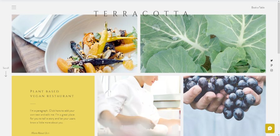 Terracotta Wix Restaurant Template