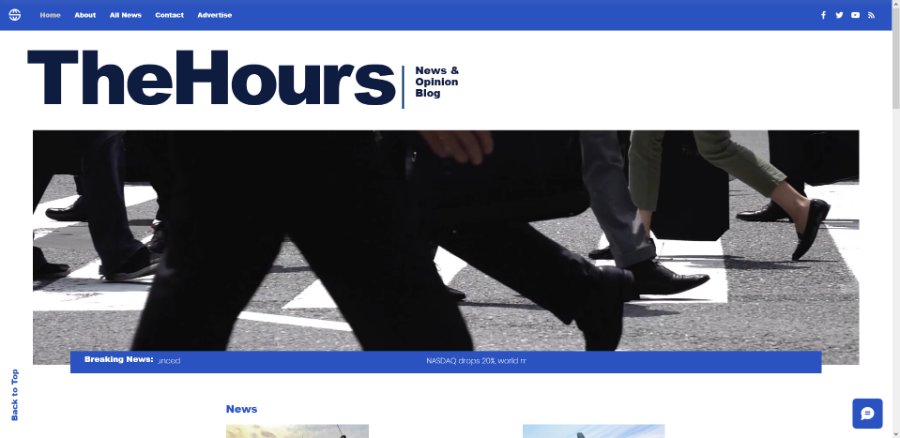 The Hours News Blog Wix Template