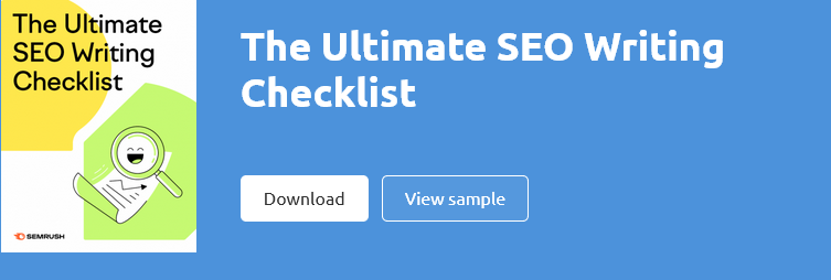 The Ultimate SEO Writing Checklist