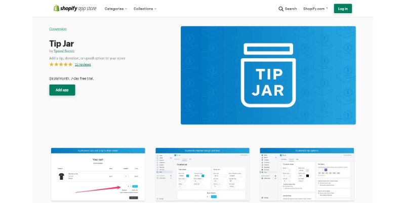 Tip Jar Shopify App