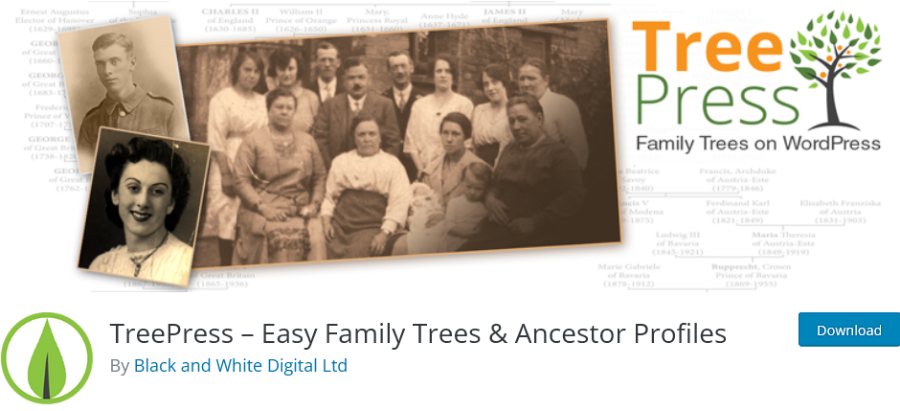 TreePress – Easy Family Trees & Ancestor Profiles
