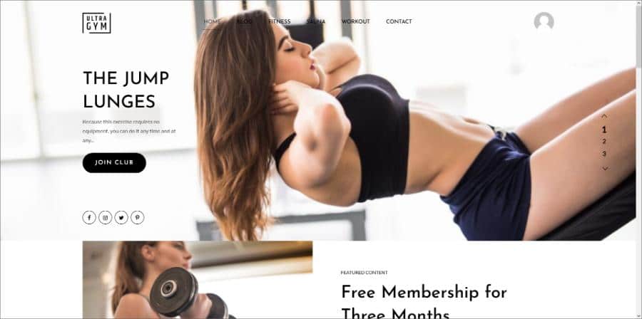 Ultra Gym WordPress Theme