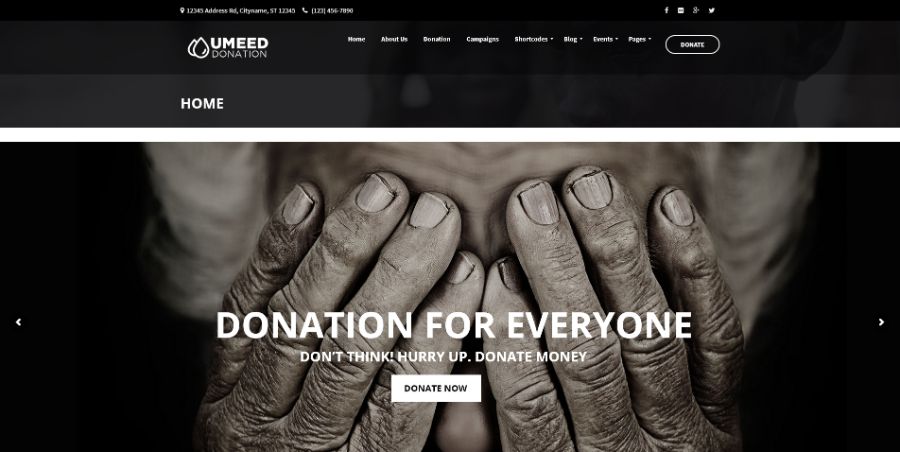 Umeed Charity WordPress Theme For Fundraising