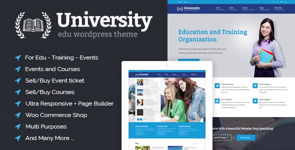 University - Education, Event and Course Theme - Best WordPress Themes for LearnDash