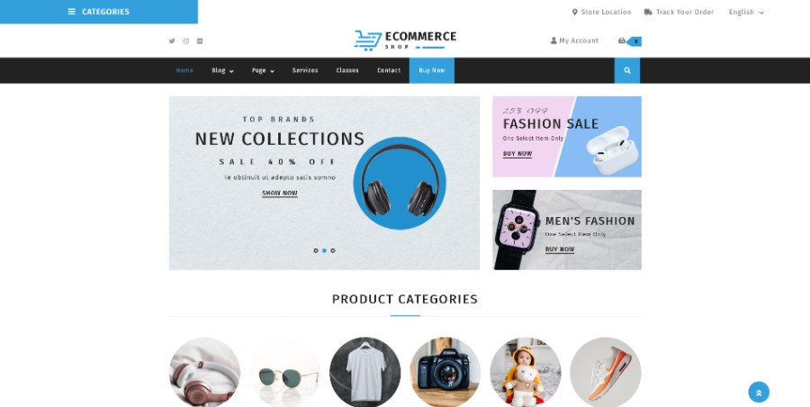 VW Ecommerce Store WordPress Theme