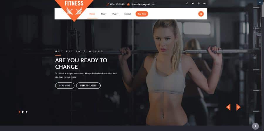 VW Fitness Gym WordPress Theme