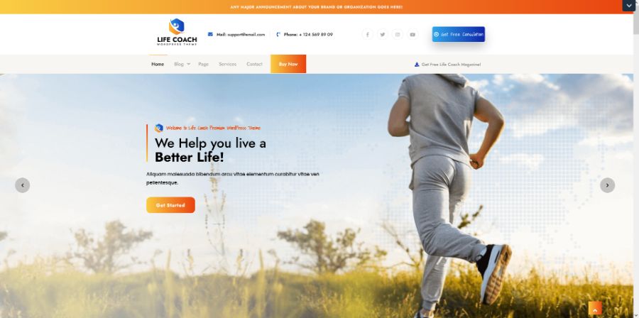 VW Life Coach WordPress Theme