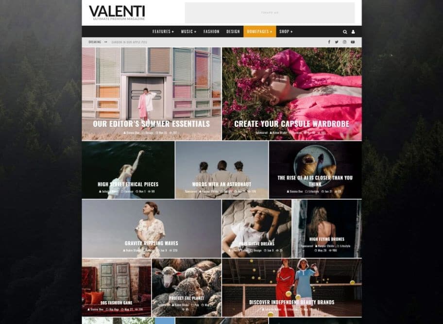 Valenti - WordPress HD Review Magazine News Theme