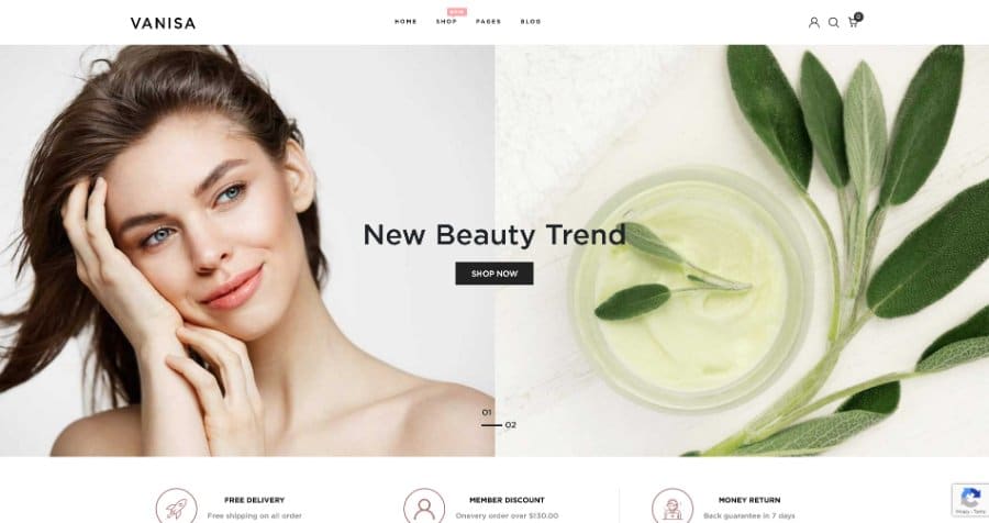 Vanisa - Organic Beauty Store & Natural Cosmetics Shopify Theme