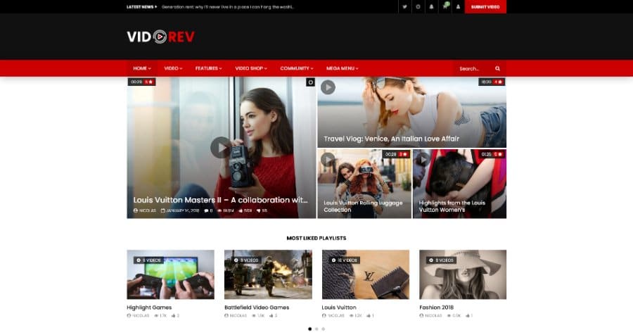 VidoRev - Video WordPress Theme