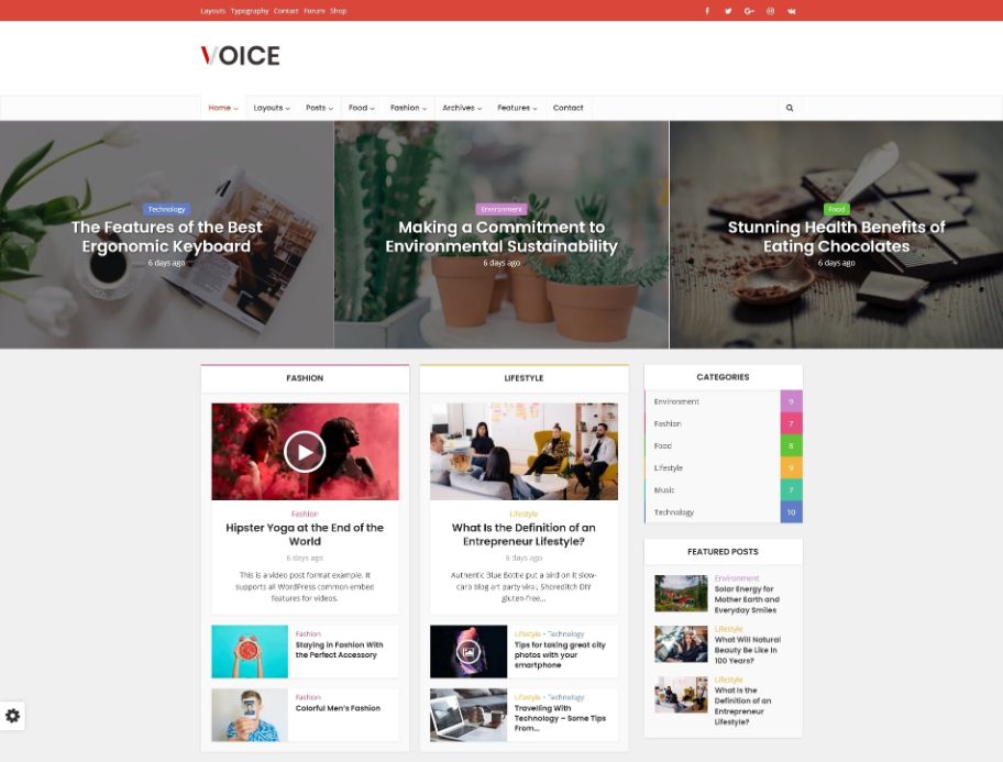 Voice - News Magazine WordPress Theme