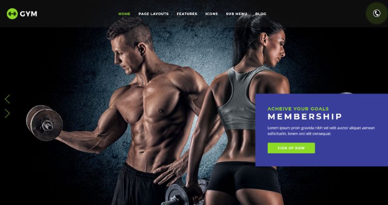 Webfire Weebly GYM Theme