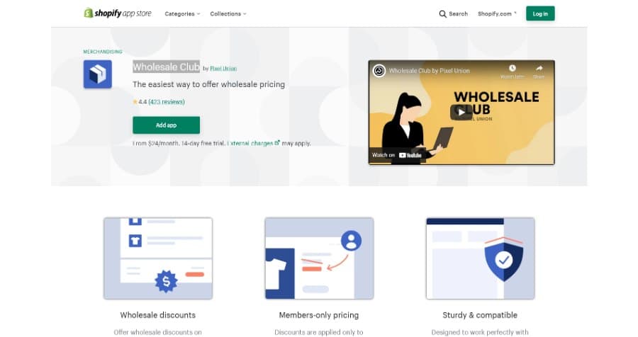 Wholesale Club Shopify App
