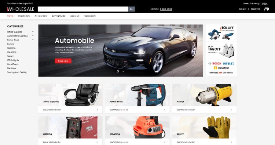 Wholesale - Mobile UI UX Optimized Shopify Theme For B2B & B2C