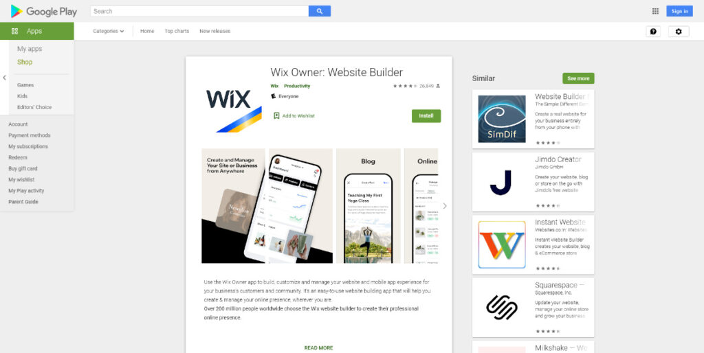 Wix Owner App Android