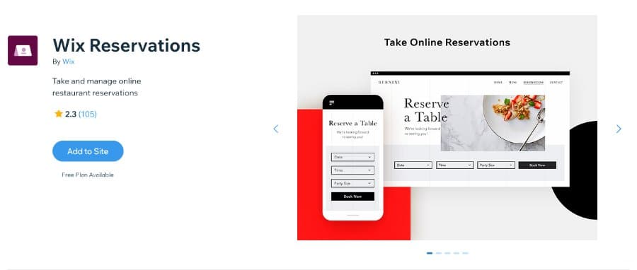 Wix Reservations