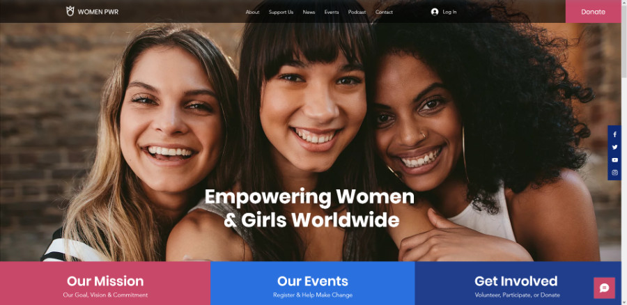 Women Empowerment NGO Wix Template
