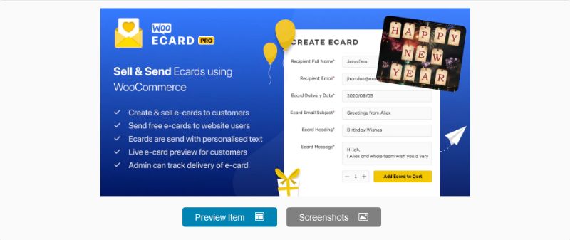 WooCommerce eCards WordPress Plugin