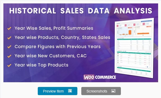 WooPro WooCommerce Historical Sales Data Analysis