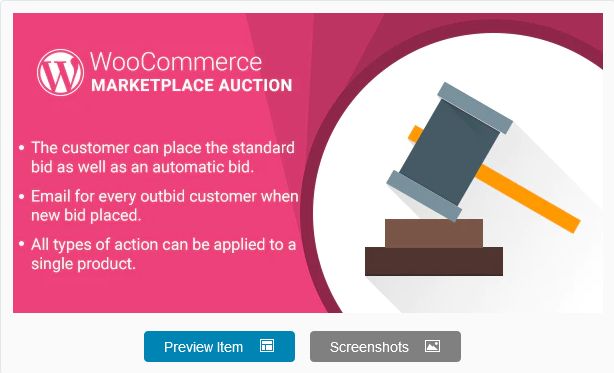 WordPress WooCommerce Marketplace Auction Plugin