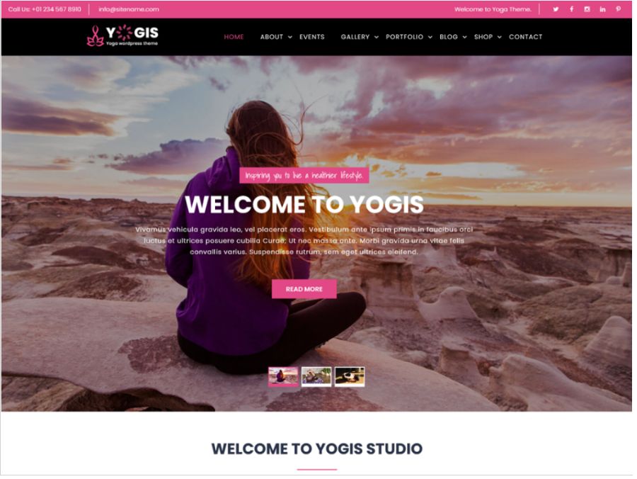Yogis Lite WordPress Theme
