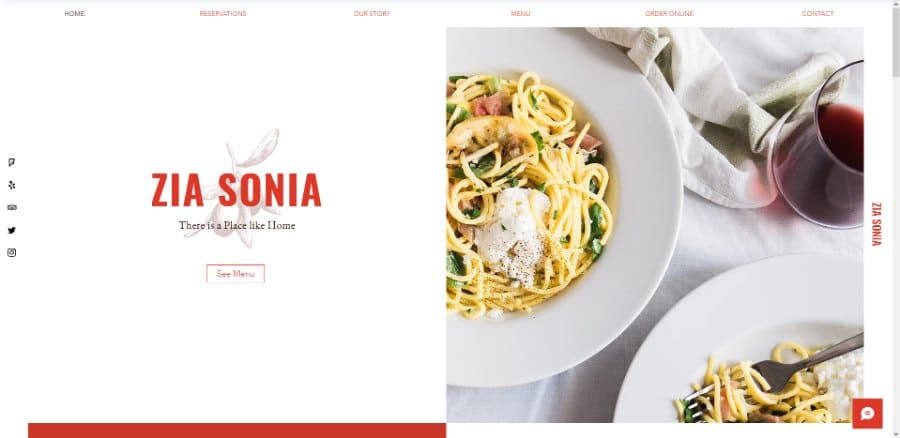 Zia Sonia Wix Restaurant Template