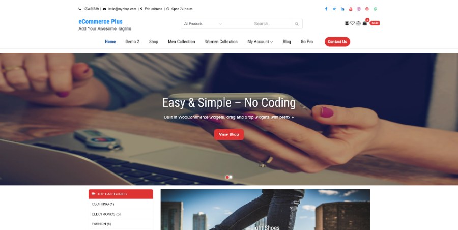 eCommerce Plus WordPress Theme