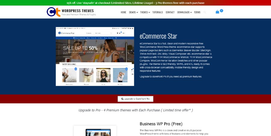 eCommerce Star WordPress Theme